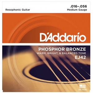D'Addario EJ42 Resophonic Guitar Strings (.016-.056)